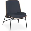 3S. x Home Fauteuil moderne Gauguin Bois clair et Tissu noir Online