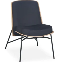 3S. x Home Fauteuil moderne Gauguin Bois clair et Tissu noir Online