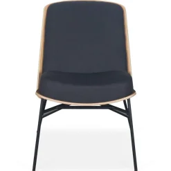 3S. x Home Fauteuil moderne Gauguin Bois clair et Tissu noir Online