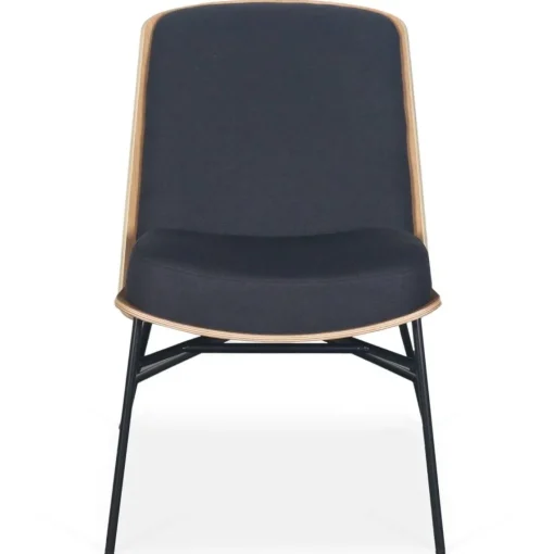 3S. x Home Fauteuil moderne Gauguin Bois clair et Tissu noir Online