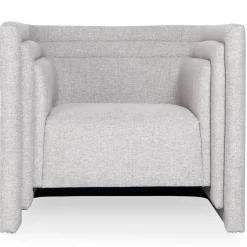 3S. x Home Fauteuil moderne style cubique Fredonia Tissu Gris Best