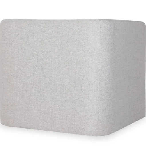 3S. x Home Fauteuil moderne style cubique Fredonia Tissu Gris Best