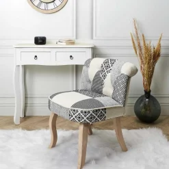 3S. x Home Fauteuil Patchwork Scandicraft Clearance
