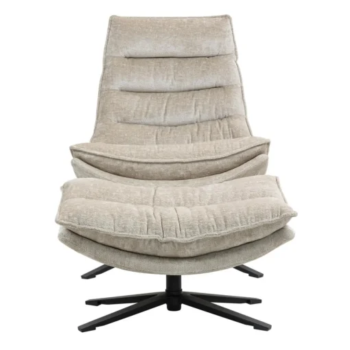 3S. x Home Fauteuil pivotant beige Brava Discount