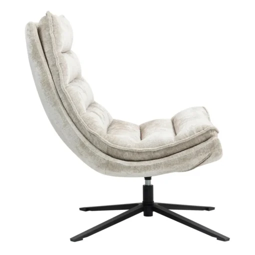 3S. x Home Fauteuil pivotant beige Brava Discount