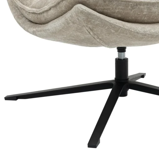 3S. x Home Fauteuil pivotant beige Brava Discount