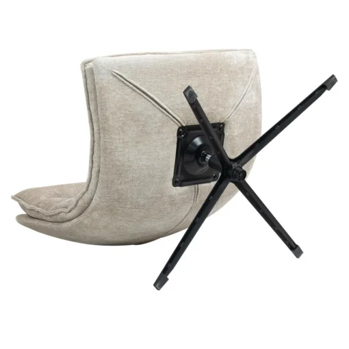 3S. x Home Fauteuil pivotant beige Brava Discount
