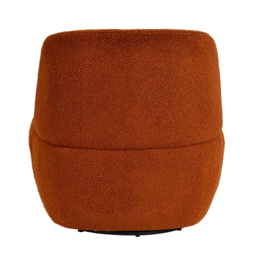 3S. x Home Fauteuil pivotant en bouclette épaisse terracotta Lana Sale