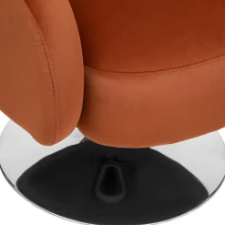 3S. x Home Fauteuil pivotant velours ambre EDITH
