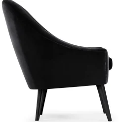 3S. x Home Fauteuil scandinave en velours noir