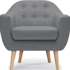3S. x Home Fauteuil Scandinave Tissu OLAF Gris Online