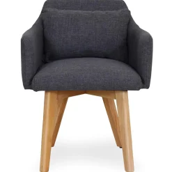3S. x Home Fauteuil Scandinave Tissu Gris foncé SENDAT Best