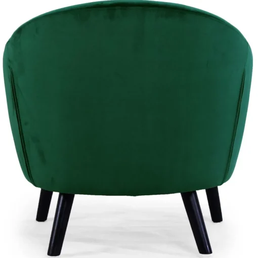 3S. x Home Fauteuil Scandinave Velours Vert OLAF Discount