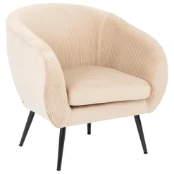 3S. x Home Fauteuil Solaro Velours Beige Best