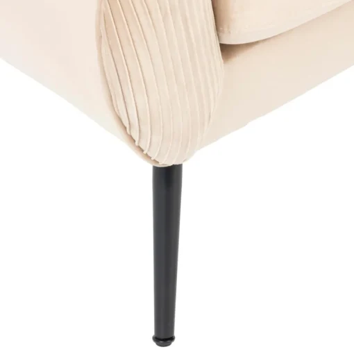 3S. x Home Fauteuil Solaro Velours Beige Best