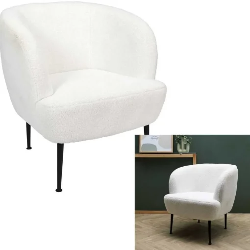 3S. x Home Fauteuil Style Scandicraft blanc