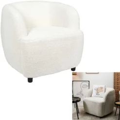 3S. x Home Fauteuil Style Scandicraft blanc