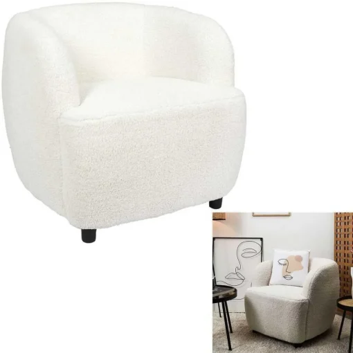 3S. x Home Fauteuil Style Scandicraft blanc