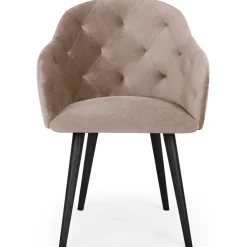 3S. x Home Fauteuil Velours Beige RIONE Best