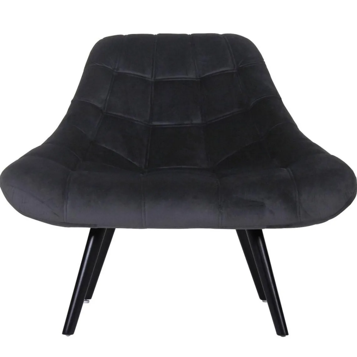 3S. x Home Fauteuil Velours Noir