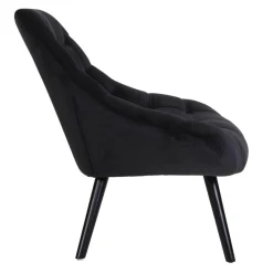3S. x Home Fauteuil Velours Noir