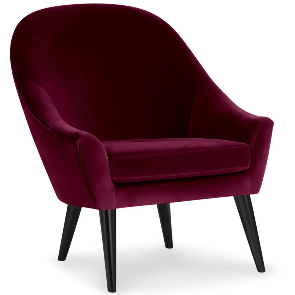 3S. x Home Fauteuil Velours Rouge KIRUNA Clearance