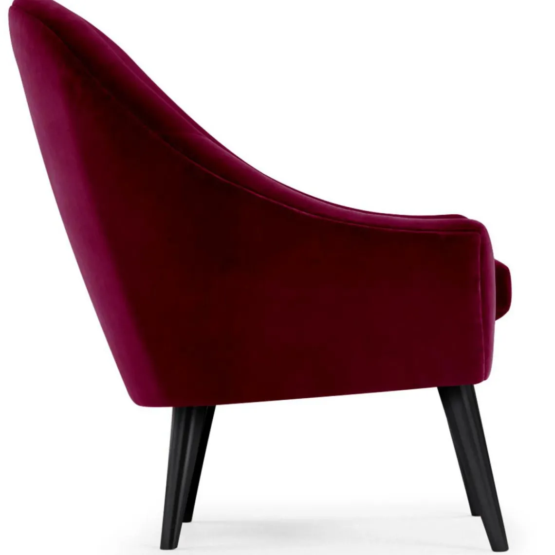 3S. x Home Fauteuil Velours Rouge KIRUNA Clearance