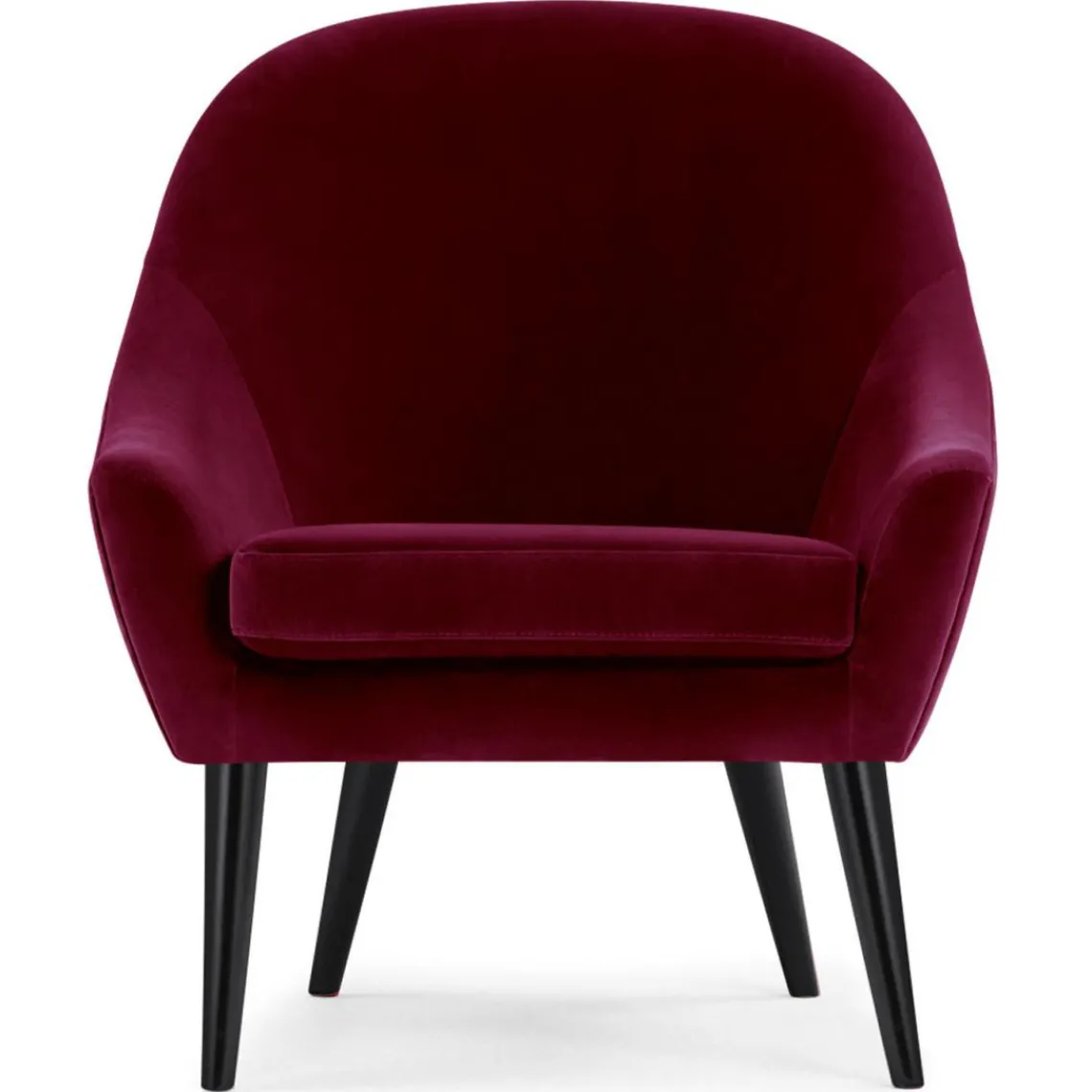 3S. x Home Fauteuil Velours Rouge KIRUNA Clearance
