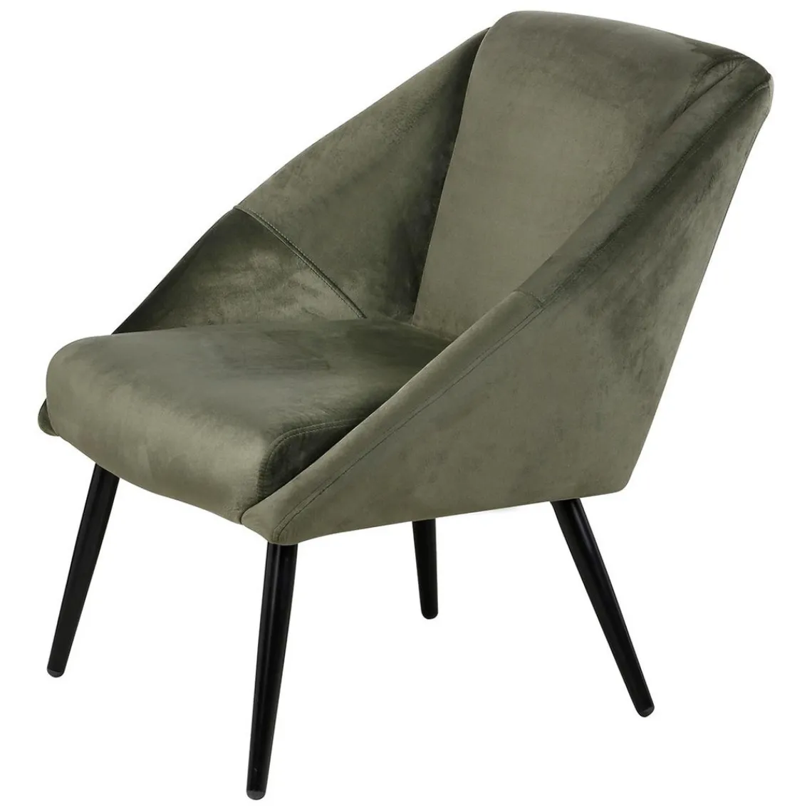 3S. x Home Fauteuil velours vert foncé Clearance