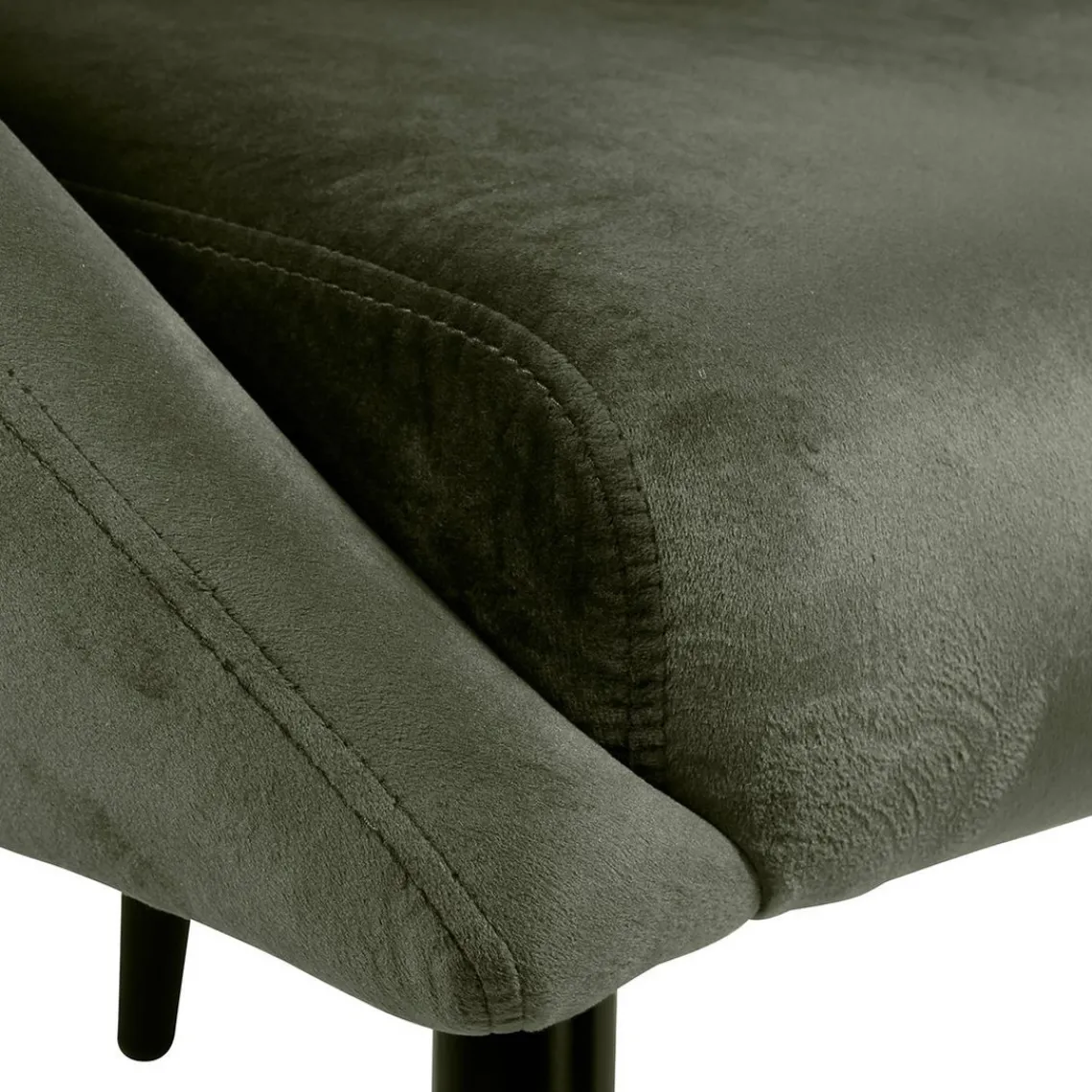 3S. x Home Fauteuil velours vert foncé Clearance