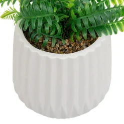 3S. x Home Fougère en Pot Céramique Blanc Paro Best