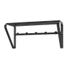 3S. x Home Garderobe murale avec 5 crochets et support-chapeaux en Acier époxy Noir Clearance