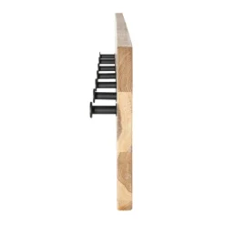 3S. x Home garderobe murale chêne et métal noir Online