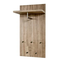 3S. x Home Garderobe murale décor bois tringle et crochets acier Sale