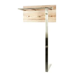 3S. x Home Garderobe murale décor chène crochets et tige en acier Sale