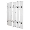 3S. x Home garderobe murale effet bois vieilli blanc 10 crochets New