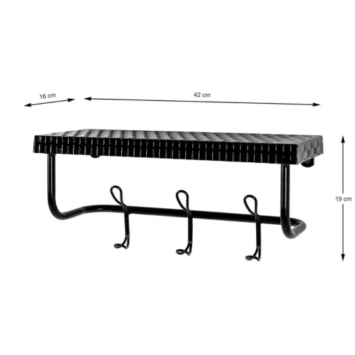 3S. x Home garderobe murale en tube d'acier époxy noir mat Discount