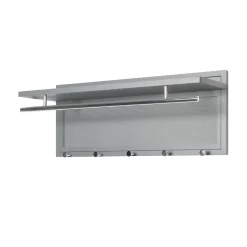 3S. x Home Garderobe murale en tube d'acier peint par poudrage en gris