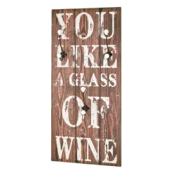 3S. x Home Garderobe murale Glass of Wine 3 crochets métal New