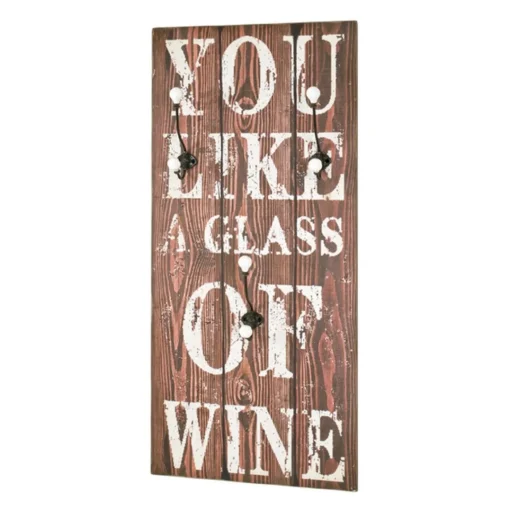 3S. x Home Garderobe murale Glass of Wine 3 crochets métal New