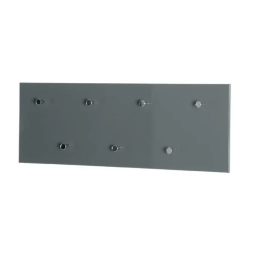 3S. x Home Garderobe murale grise 7 crochets métal Hot