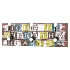 3S. x Home Garderobe murale Home multicolore 3 crochets Clearance