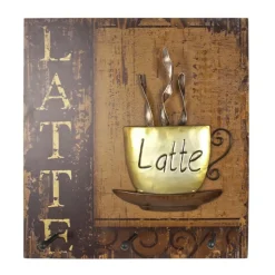 3S. x Home Garderobe murale Latte avec 3 crochets Discount