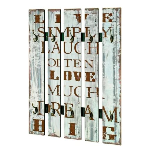 3S. x Home Garderobe murale Live bleu 10 crochets Best