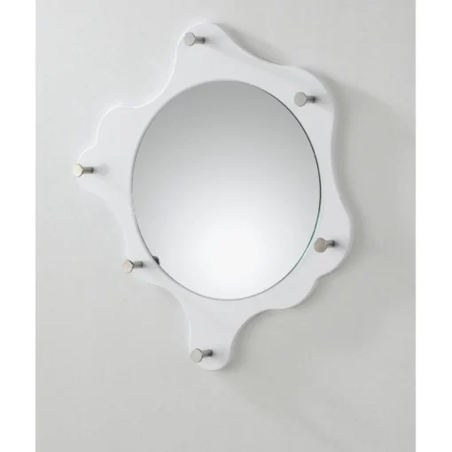 3S. x Home Garderobe murale ronde avec miroir 6 crochets en acier Outlet