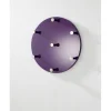3S. x Home Garderobe murale ronde laquée violet crochet acier chromé Clearance