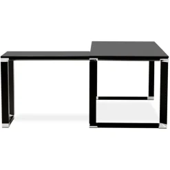 ALTEREGO Grand bureau de direction en angle 'XLINE' en bois noir Best