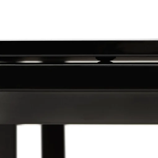 ALTEREGO Grand bureau de direction en angle 'XLINE' en verre noir Hot
