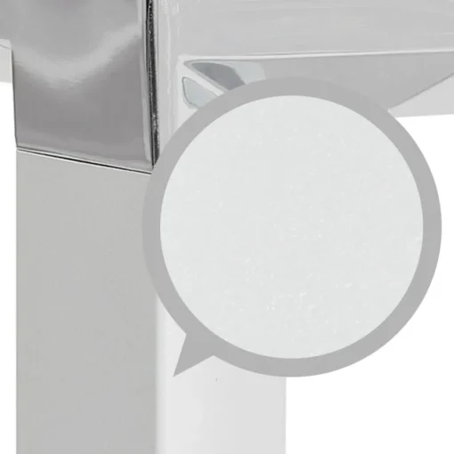 ALTEREGO Grand bureau de direction en angle 'XLINE' en bois finition naturelle et structure blanche Clearance