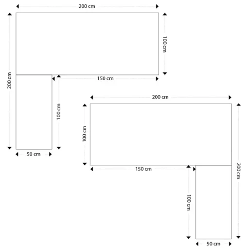 ALTEREGO Grand bureau de direction en angle 'XLINE' en bois finition naturelle et structure blanche Clearance